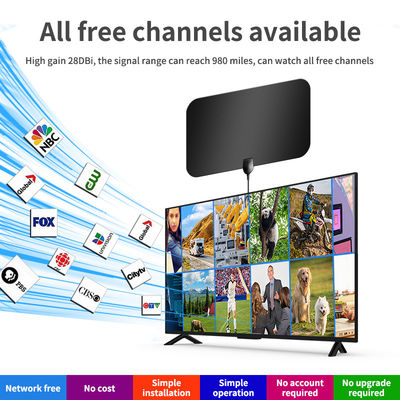 Customizable Cable Length Indoor HD 1080p Digital TV Receiver with Adhersive Mount