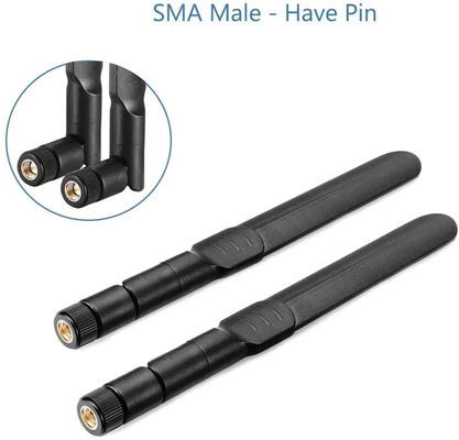Black Long Range Omni Signal 360 Degree Receiver Wireless External 1km Rubber Router 2.4GHz SMA 5GHz 6E WiFi Antenna