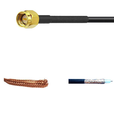 77.8±2 pf/m Rated Jumper Low Loss Rf Communication Power Camera Coaxial RG174 Cable