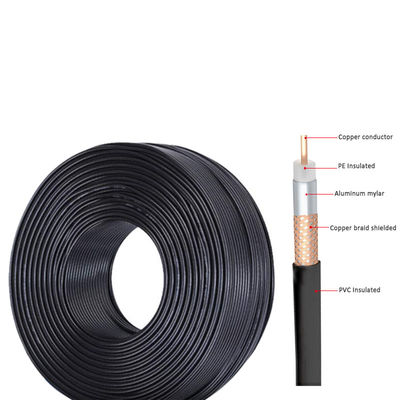 Highly Braid Shielded Coil Wire CCC CE ISO 10-100m 12 Core and Radio Coaxial RG6 Cables