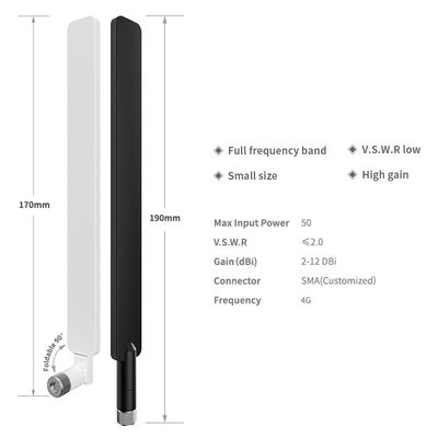 Long Range and 50 Ohm SMA Connector Rubber Omni Wifi Antenna for 360 Degree Coverage