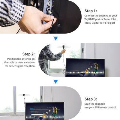 Steel Box Indoor Black Clear Satellite Hdtv Digital Amplified Hd Outdoor Ante Tv Antenna