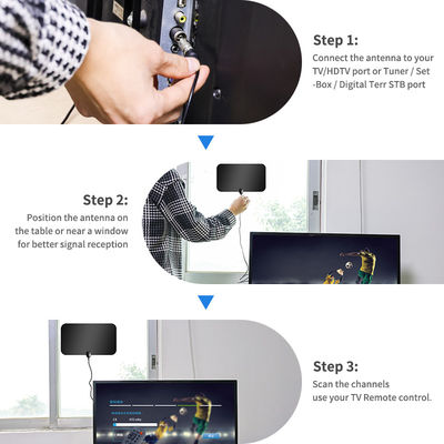 Smart HDTV Digital TV Antenna with IEC/F Male Connector and Customized Connector Type