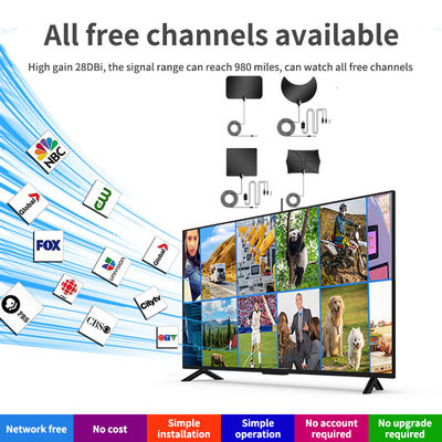 Yes 4k Internal Outdoor Digital TV Antenna IEC/F male or customized with 28dBi Gain