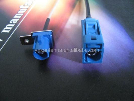 Customized Fakra male to Fakra female pigtail cable in blue for Antenna Accessory