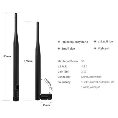 External Antenna 6dBi High Gain WiFi Adapter for PC TV Wireless 4G Router GSM Phone