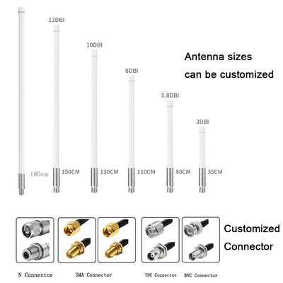 12 Dbi 15Dbi 10Dbi Omni Dual Band Communication 4G Wifi 2.4g 5.8g 915mhz 433 mhz 868mhz Grey Fiberglass Antenna