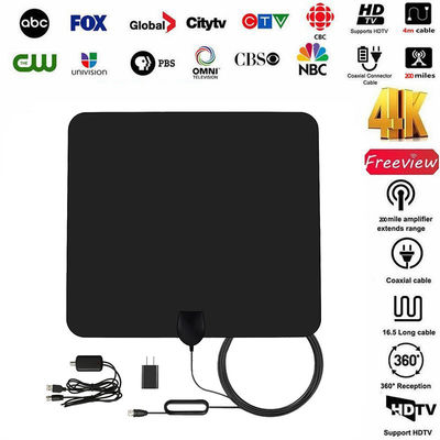 150 Miles HD Car Ground Satellite Digital TV Antenna with Amplifier V56/U390 28dBi