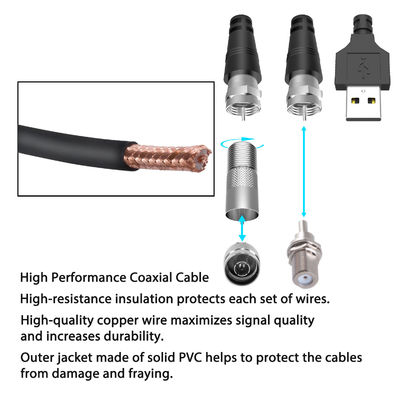150 Miles HD Car Ground Satellite Digital TV Antenna with Amplifier V56/U390 28dBi