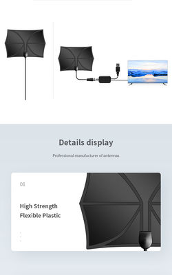 Smart TV TV Antenna IEC/F Male Connector 50 Miles Range ISDB-T ATSC DVB-T DVB-T2 HDTV
