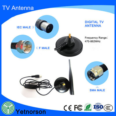 DC 3.3-5.0V Supply Voltage Active Digital TV Antenna with LED Booster 170-230/470-862MHz