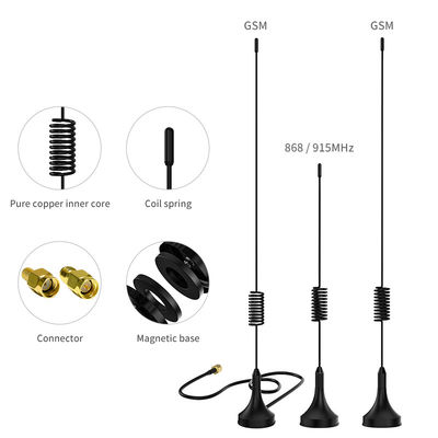 Max Input Power 50 OHM Outdoor Long Range Signal Booster Spring Loop Base Magnetic 2G 4G GPRS GSM 3G Antenna