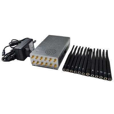 24V Supply Voltage Portable Cell Phone Signal Jammer with 10/12/16/18/24/28 Antennas