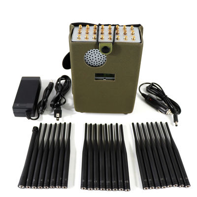 24V Supply Voltage Portable Cell Phone Signal Jammer with 10/12/16/18/24/28 Antennas