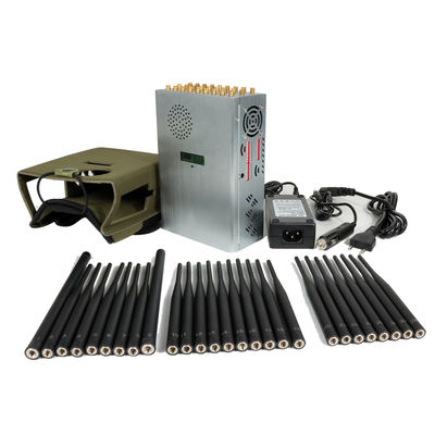 24V Supply Voltage Portable Cell Phone Signal Jammer with 10/12/16/18/24/28 Antennas