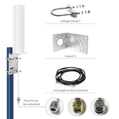 Maximum input power 50w Pole Mounted 4G/LTE 698-2700mhz Outdoor Omni Antenna