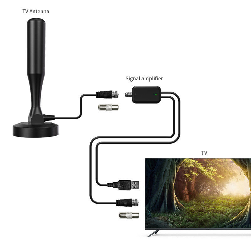 Active UHF TV Transmitter Antenna with VHF174-230/UHF470-862 Frequency 50 Ω Impedance